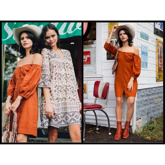 💕SPELL & THE GYPSY💕 Rani Mini Dress ~ Copper Medium M NWT - Picture 3 of 16